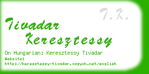 tivadar keresztessy business card